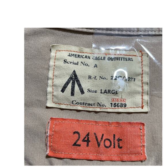 American Eagle Outfitters Long Sleeve Shirt Men Large Brown 24 Volt Work Utility - Picture 5 of 11